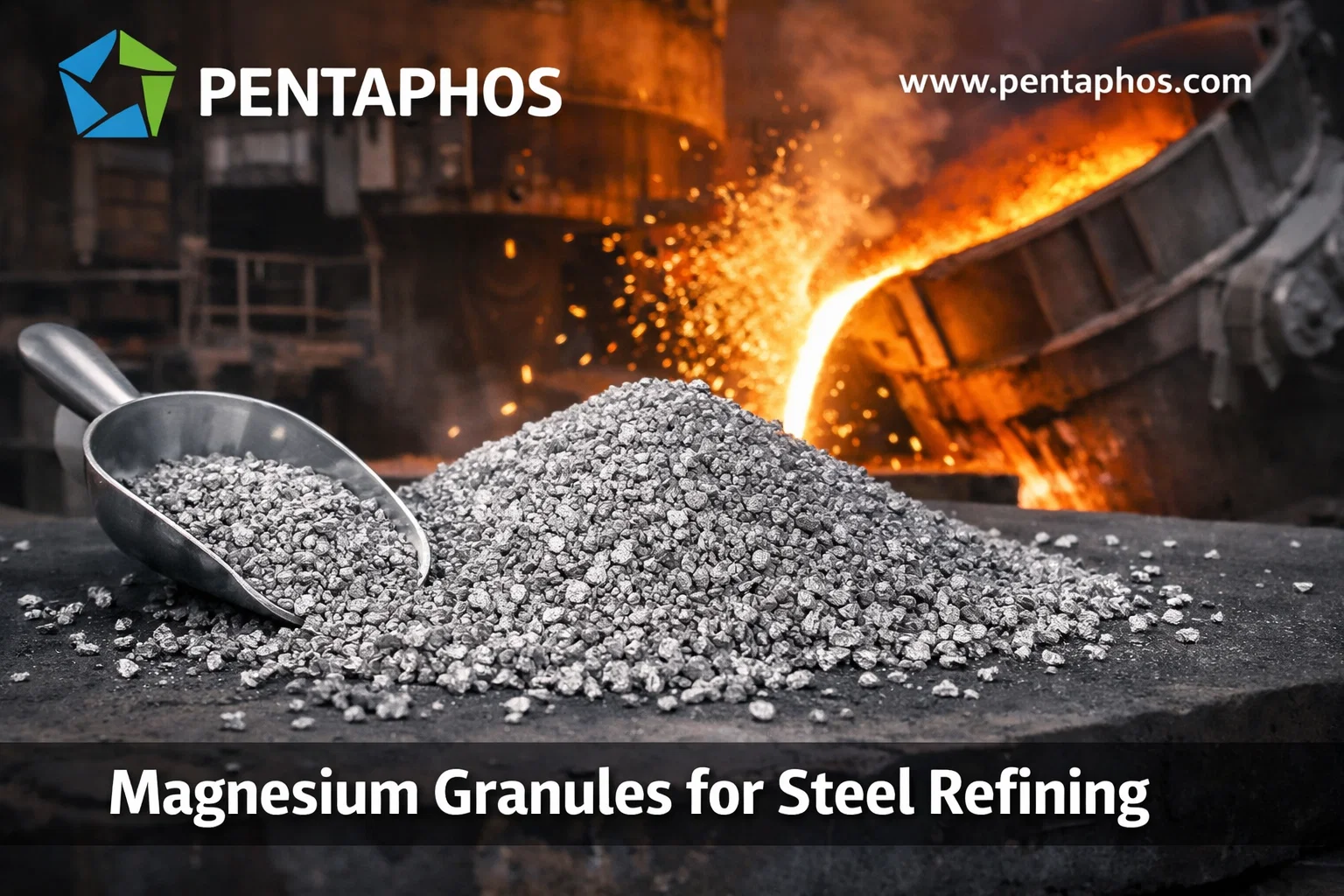 magnesium granules for steel refining process